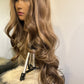 bronze balayage synthetic lace front hair wig