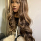 bronde balayage premium synthetic hair lace wig wig