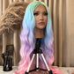 ARIELLA 30" Rainbow Synthetic Hair Lace Wig