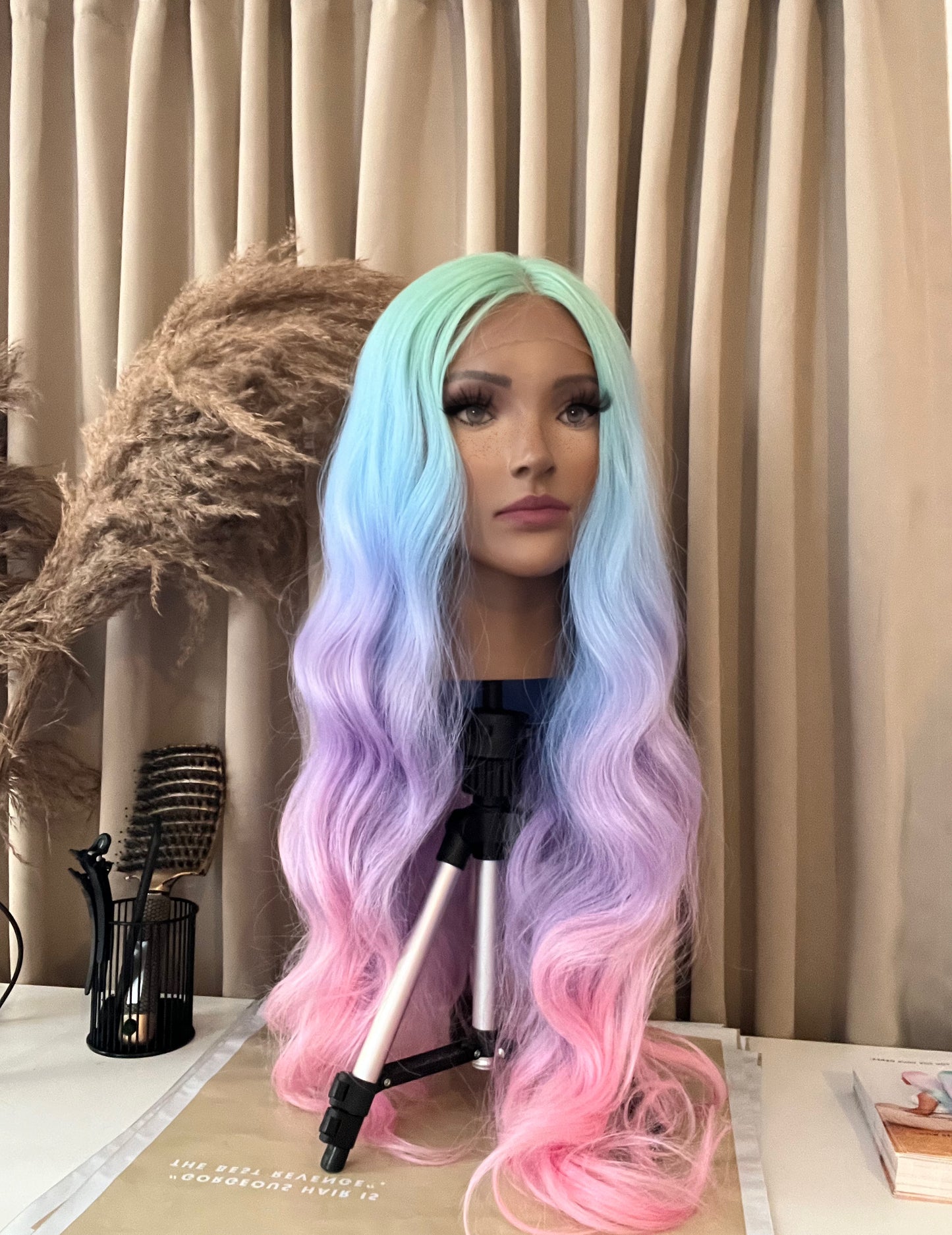 ARIELLA 30" Rainbow Synthetic Lace Wig