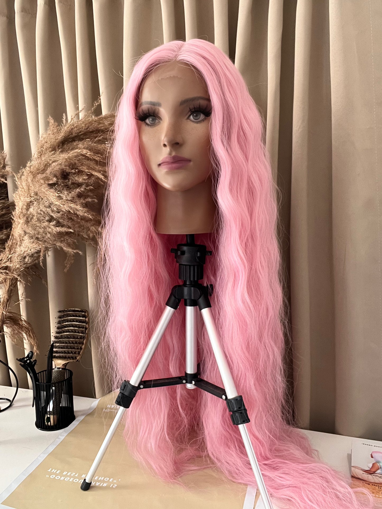 TATIANA 42" Pink Synthetic Lace Wig