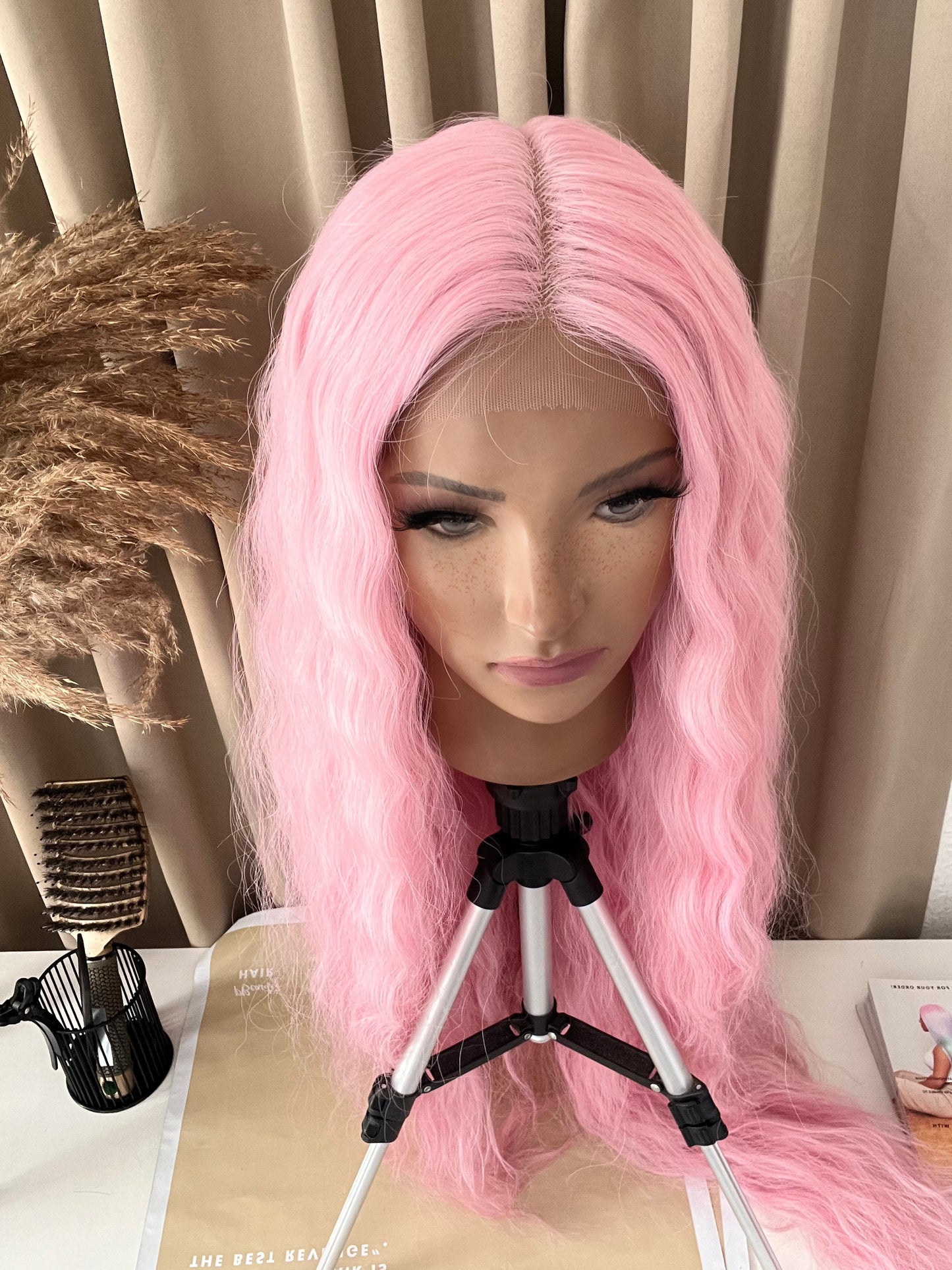 TATIANA 42" Pink Synthetic Lace Wig