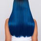 ombre blue lace front synthetic hair wig by pbeautyhair