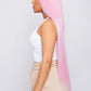 long synthetic hair pink lace front wigs