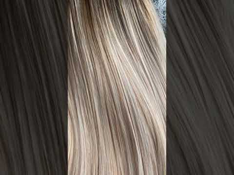 non lace two tone blonde synthetic hair wig from hair brand pbeauty hair being worn by girl