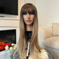 product brown ombre bangs honey brown wig