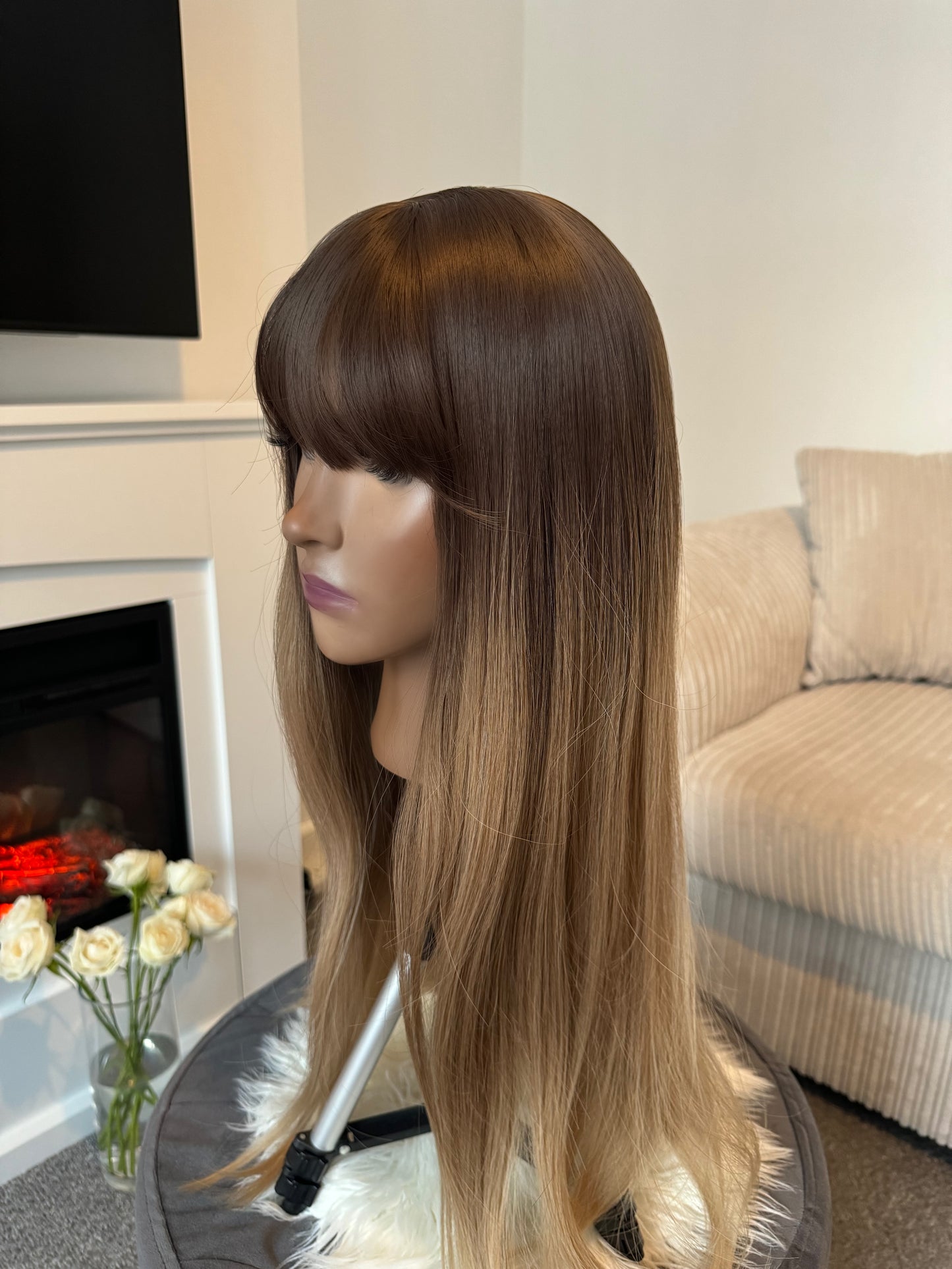 pbeautyhair synthetic hair bangs wig