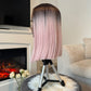 Rella 14" Ombre Pink Lace Front Long Bob Wig