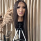 SIENNA 32" Brown Silk Synthetic Hair Lace Wig