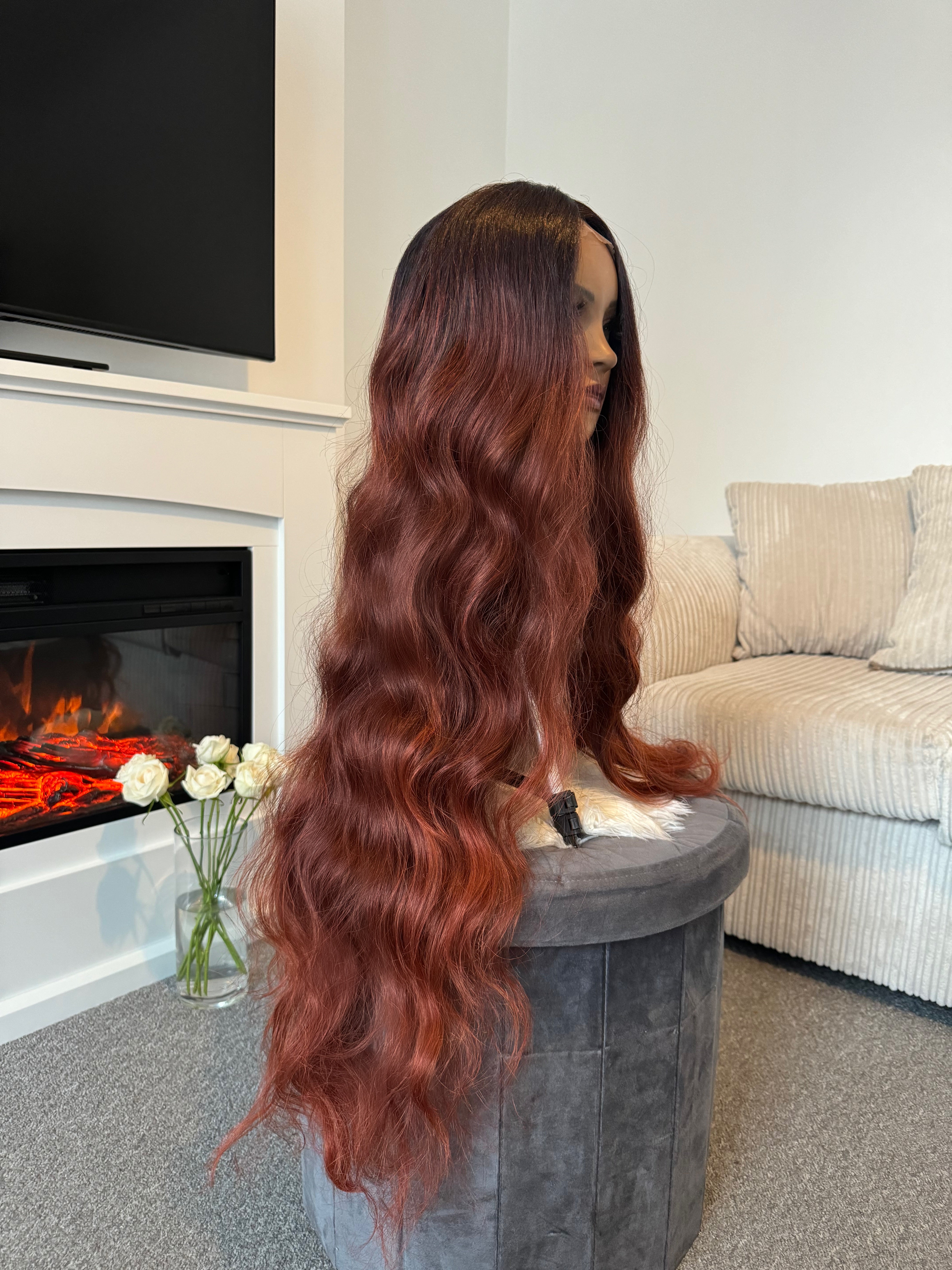 Lace front wig auburn hotsell