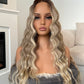 Shania 28" Wavy Oatmeal Blonde Lace Wig