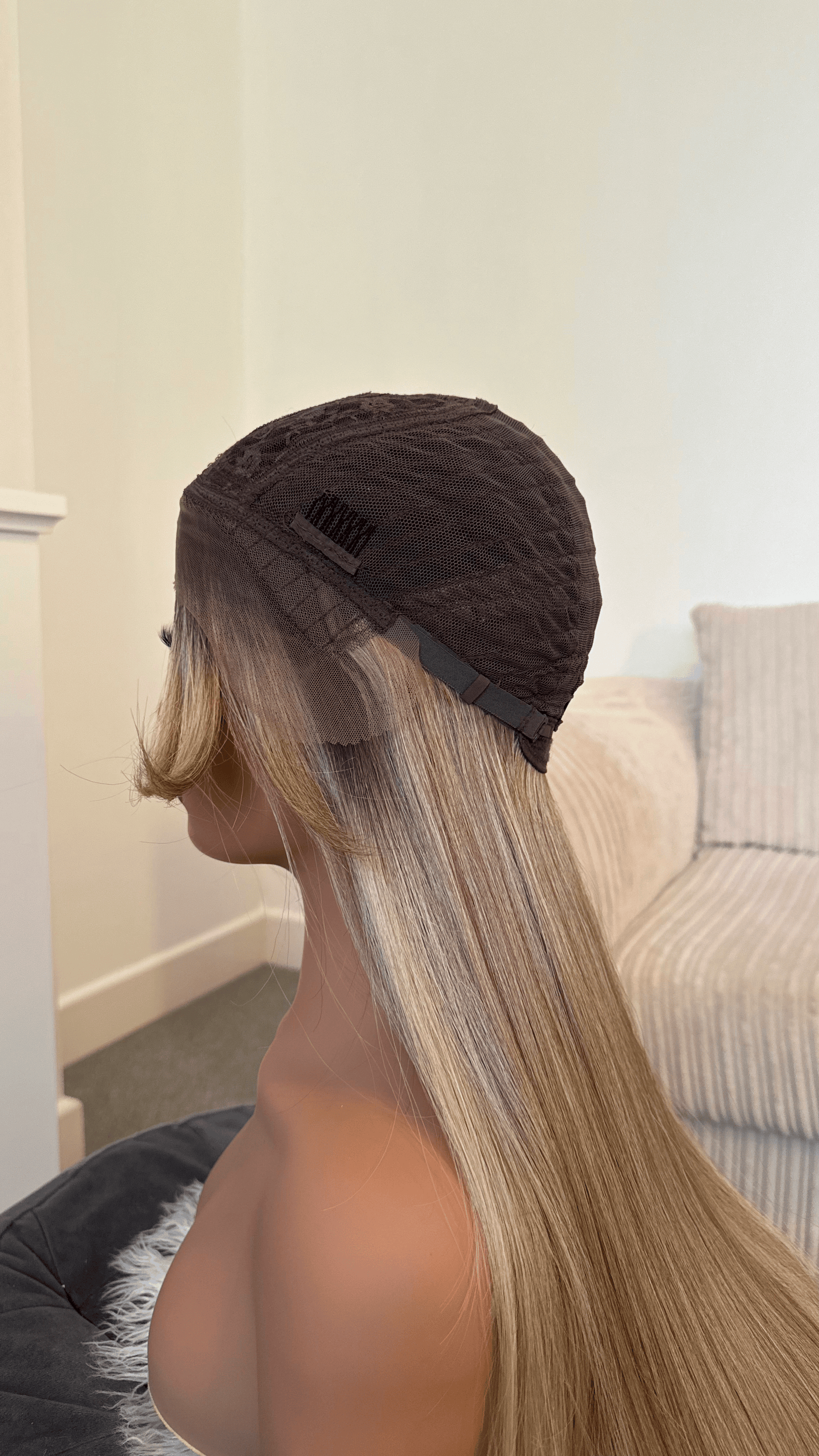 Saleema 26" Layered Ombre Ash Blonde Lace Wig