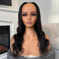 model u part u shadpe wavy dark brown wig
