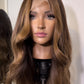 ALUNA - 26" Ombre Brown Synthetic Hair Lace Wig
