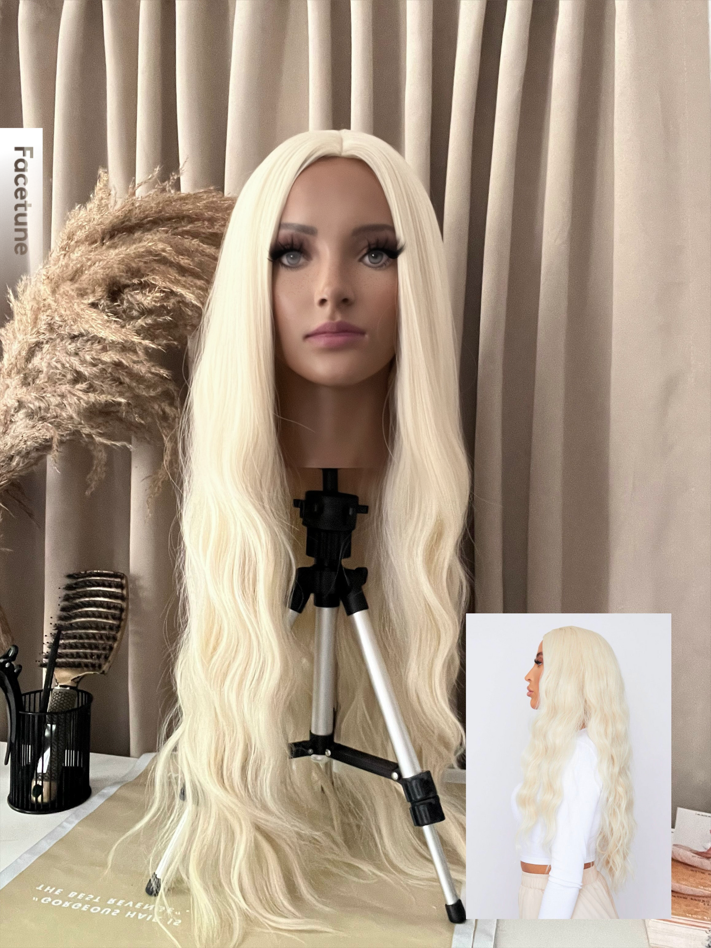TAMERA 28” Blonde Wavy Synthetic No Lace Wig