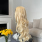 PBeauty Hair Loose Curly Bleach Blonde Lace Front Synthetic Hair Wig product