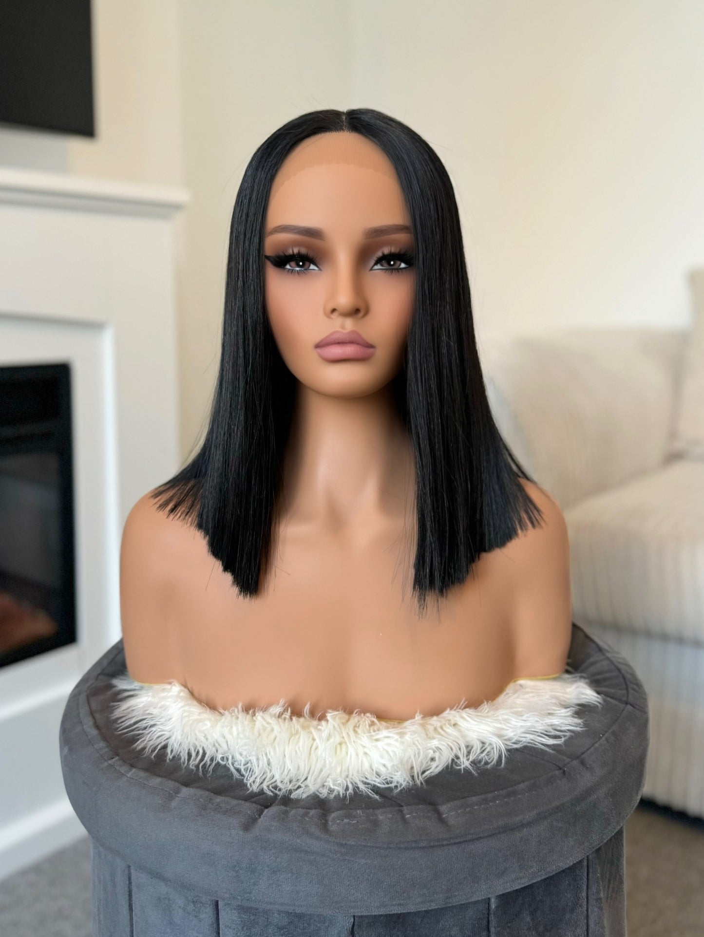 model long bob synthetic hair wig