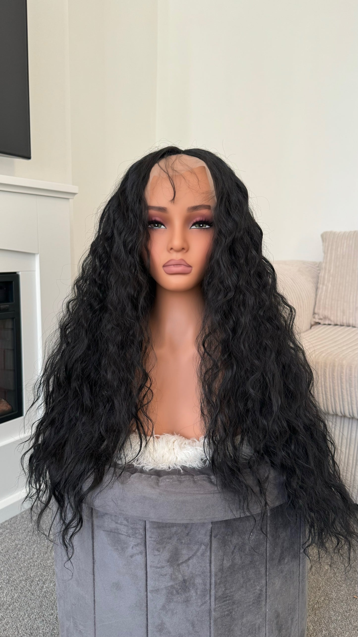 model kinky curly lace front synthetic hair wig by pbeautyhair