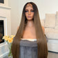 Renae 38" Long Brown Synthetic Lace Front Wig