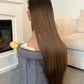 Renae 38" Long Brown Synthetic Lace Front Wig