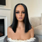 Kristan 14″ Black Long Bob Lace Front Synthetic Hair Wig