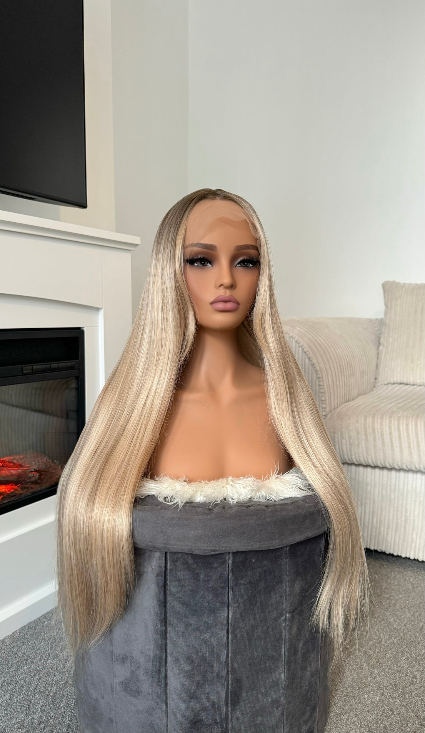 Destiny 30" Highlight Blonde Synthetic Lace Front Wig