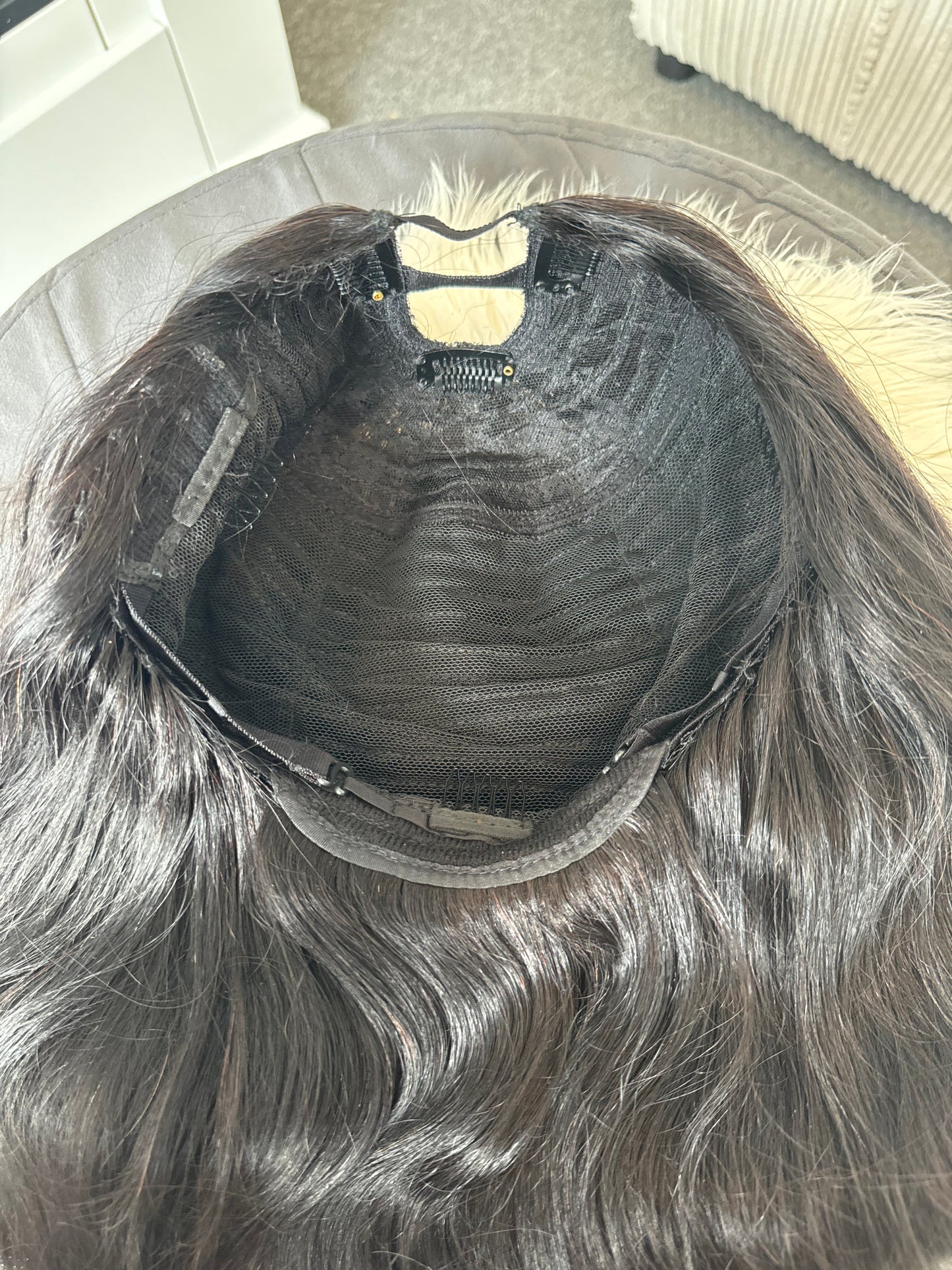 U Part Body Wave Brazilian Human Hair Glueless Wig