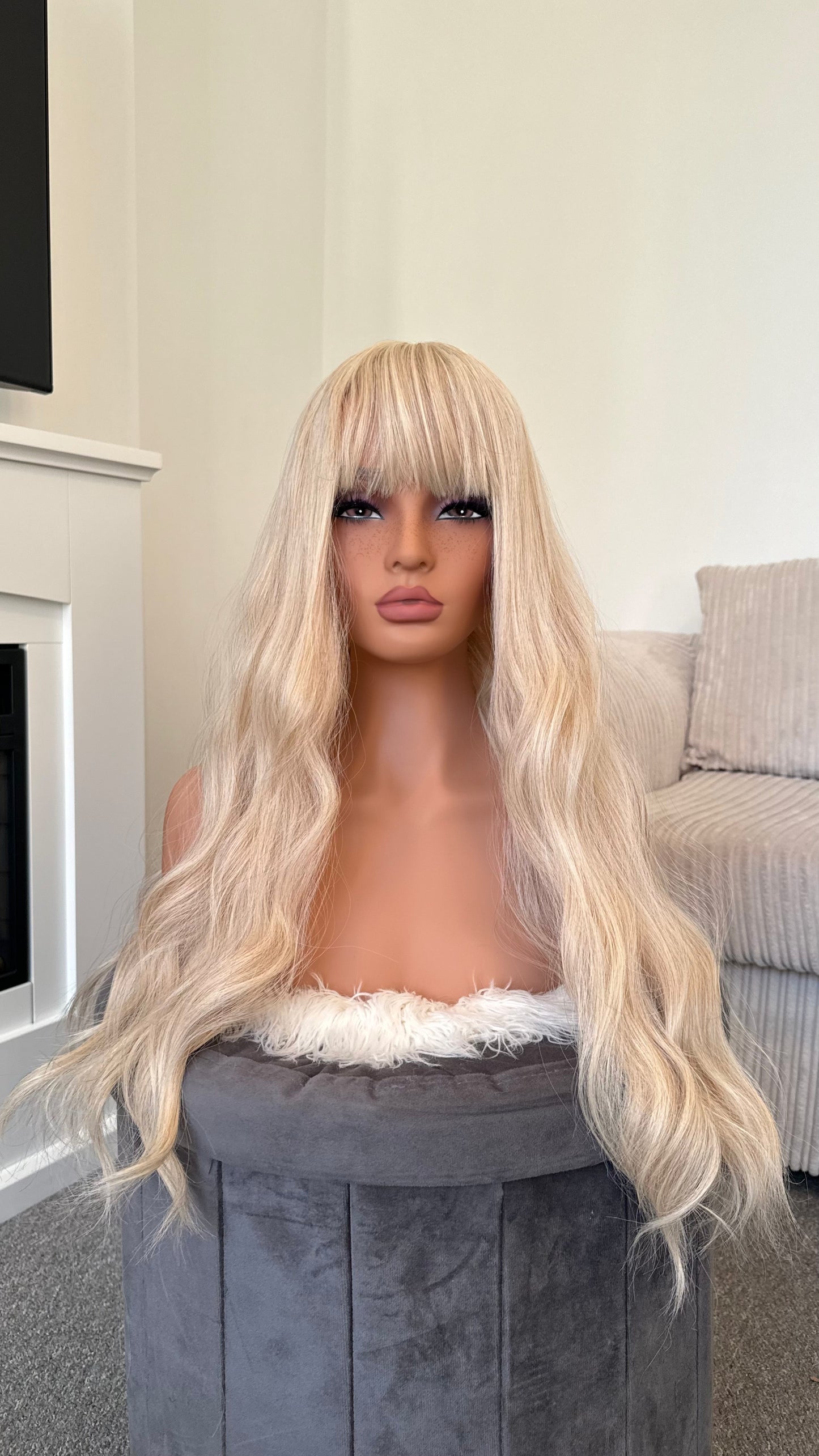 Mia 26" Blonde Bangs Wig