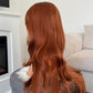 ginger wavy lace front synthetic hair wig