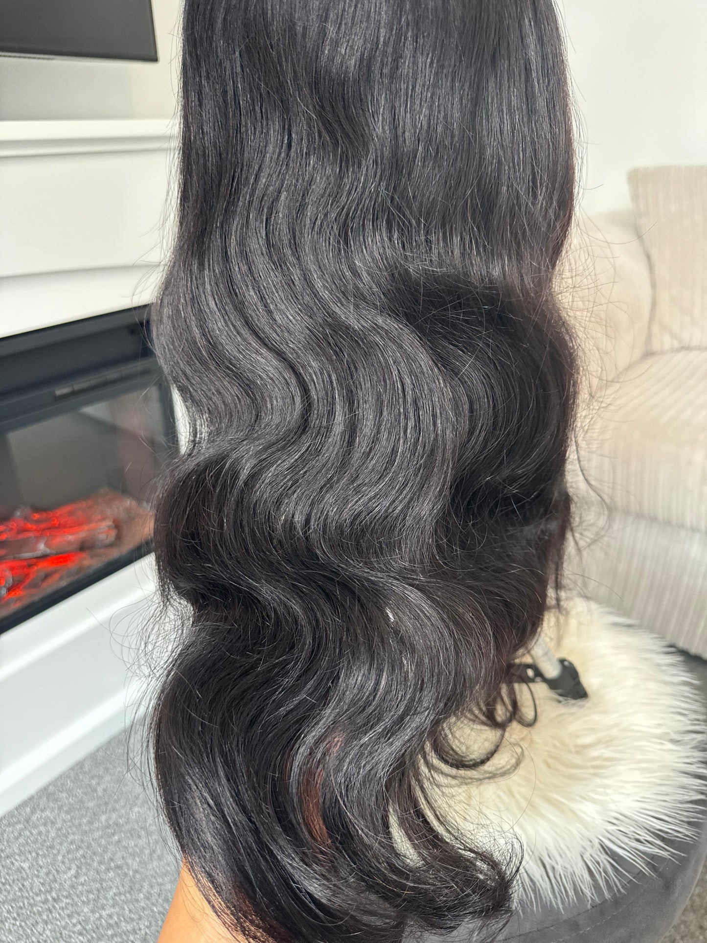 U Part Body Wave Brazilian Human Hair Glueless Wig