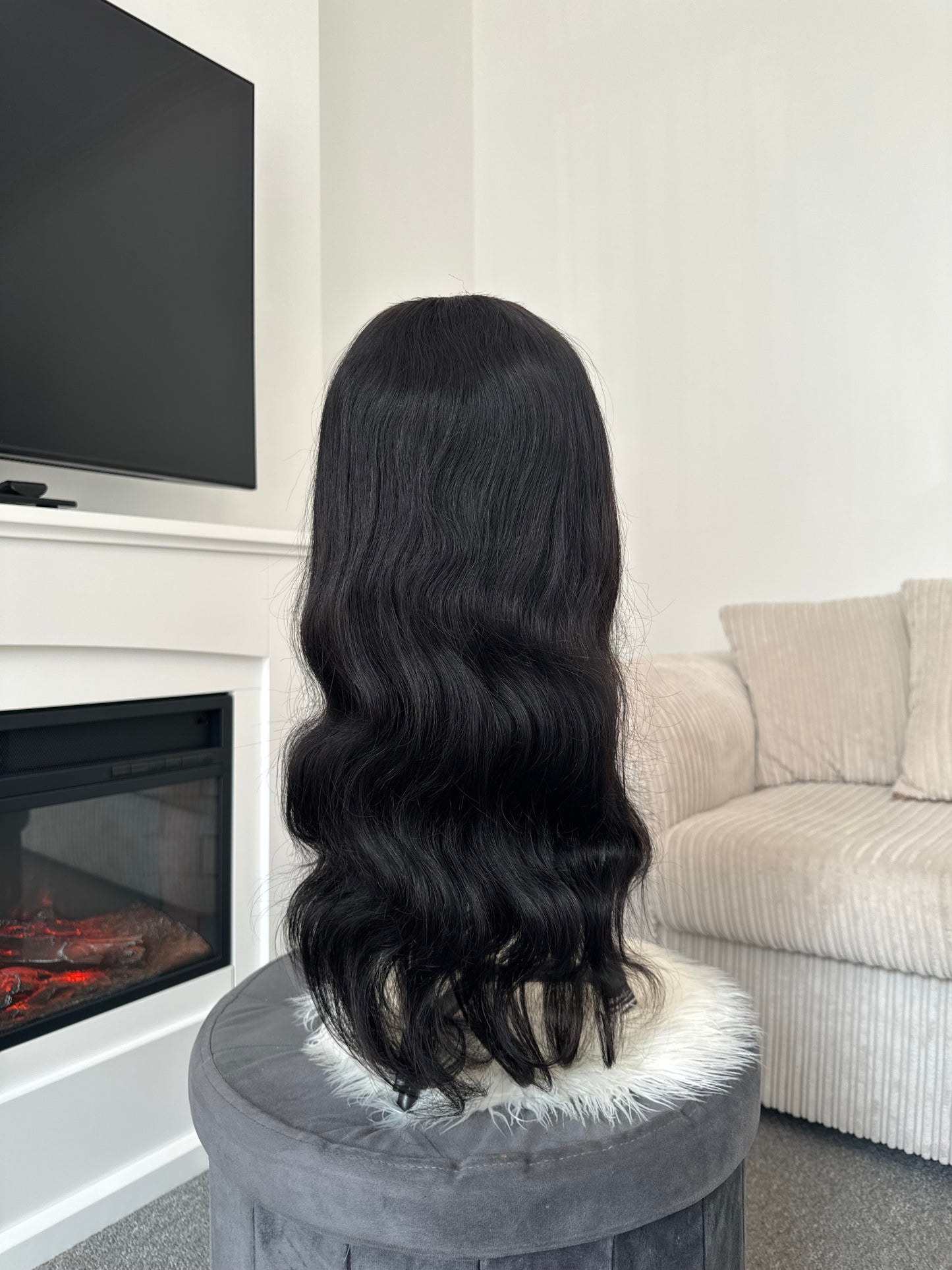 U Part Body Wave Brazilian Human Hair Glueless Wig