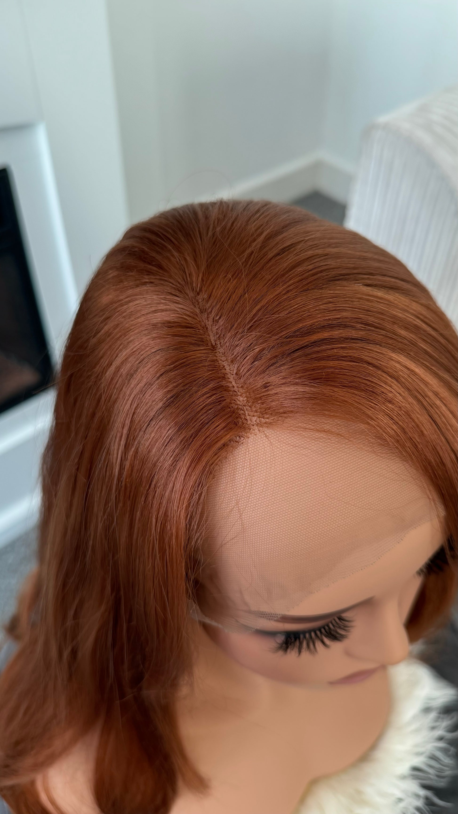 lace side parting hair wig
