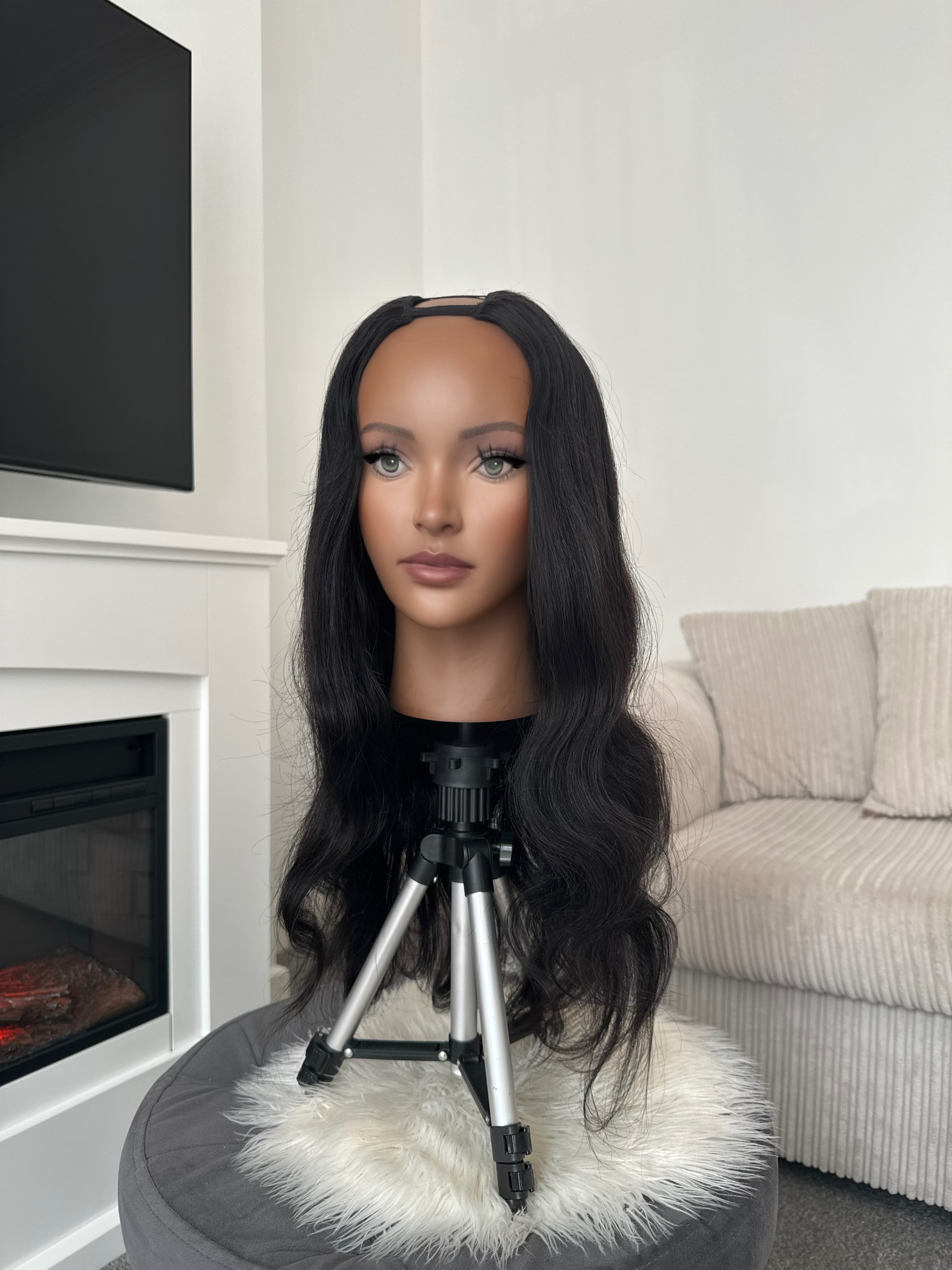 U-Part Human Hair Wig on sale