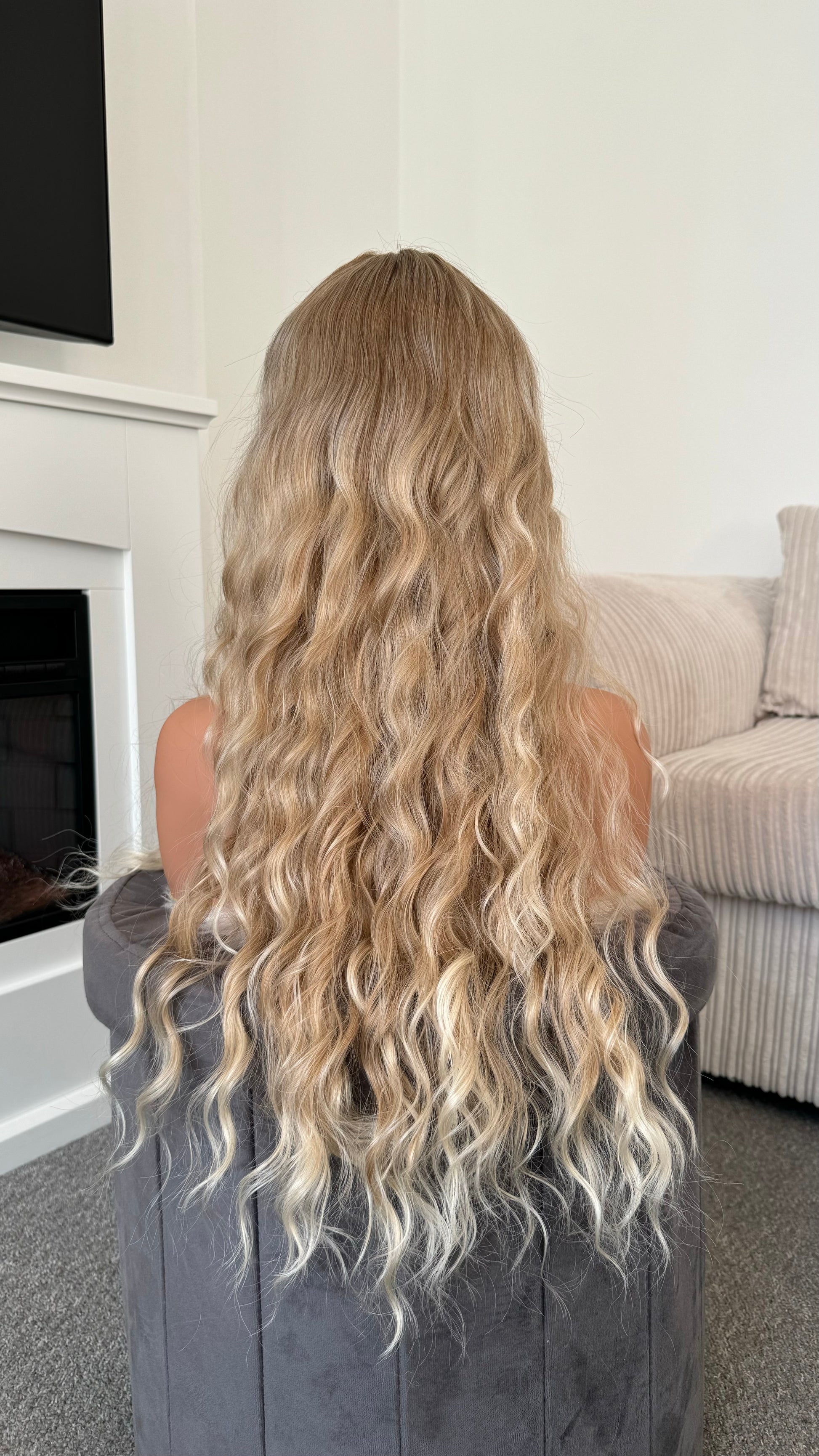 pbeautyhair long curly blonde no lace wig