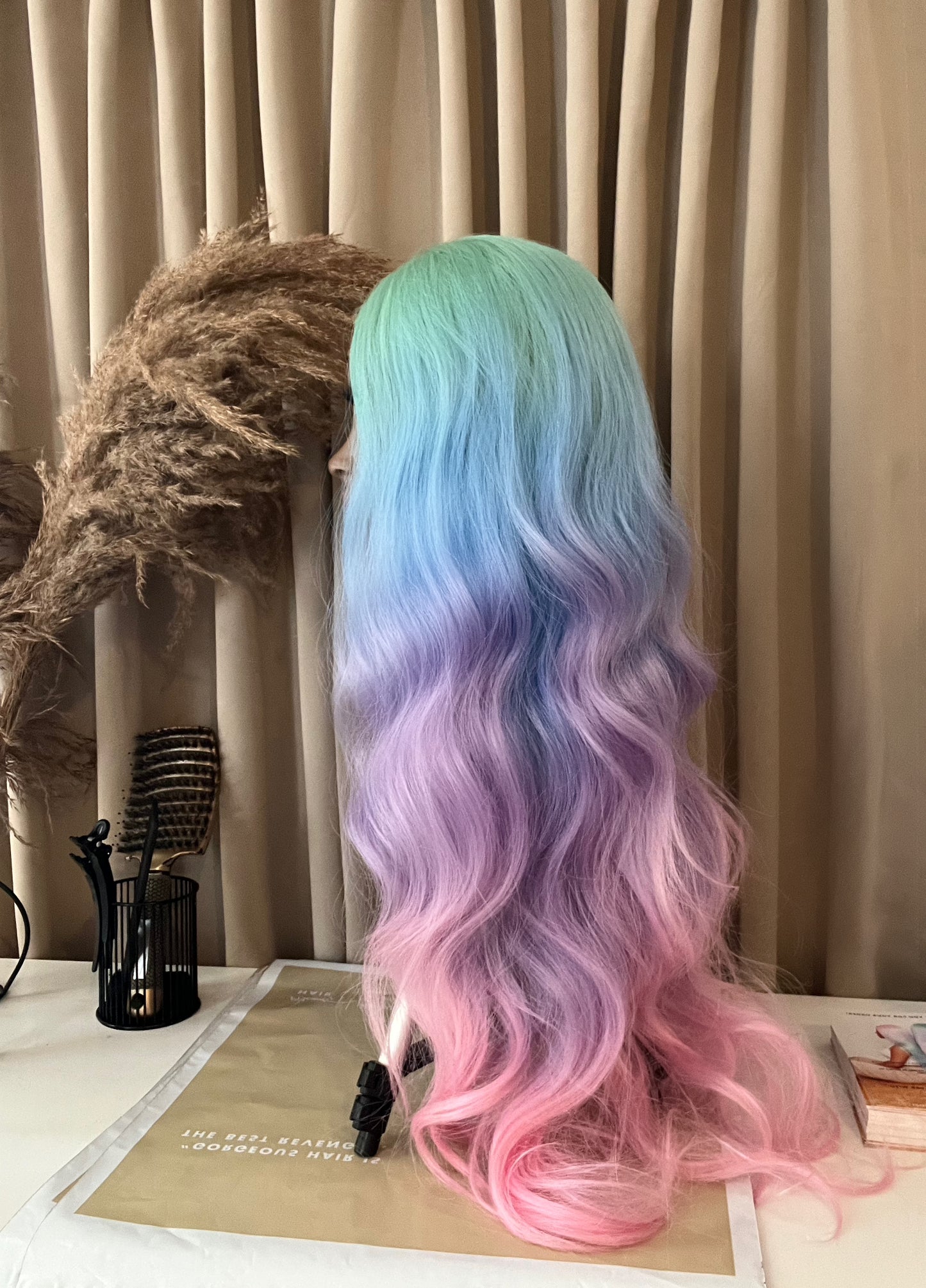 ARIELLA 30" Rainbow Synthetic Lace Wig