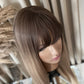 ISLA 22" Brown Bangs Synthetic Wig
