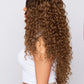 brown curly hair ombre synthetic hair wig on model