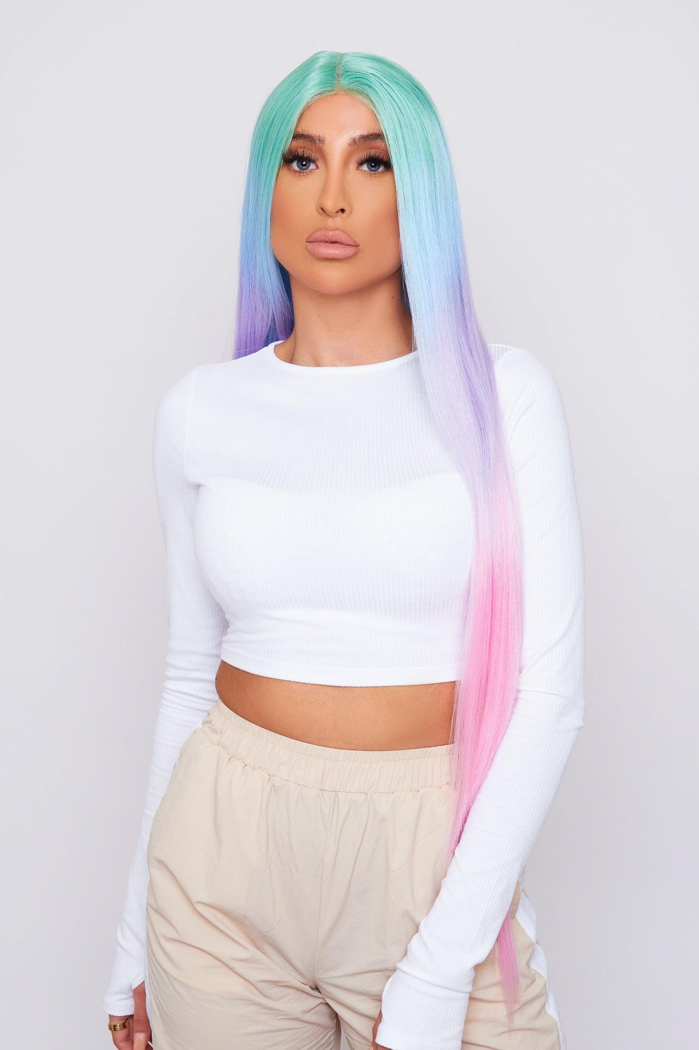 rainbow hair wigs