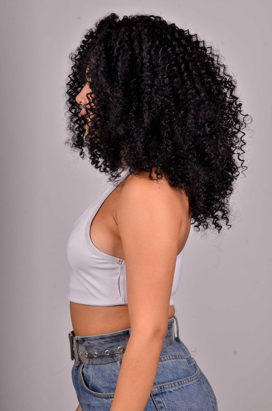 Jorja 18" Kinky Curly Lace Front Synthetic Hair Wig - PBeauty Hair